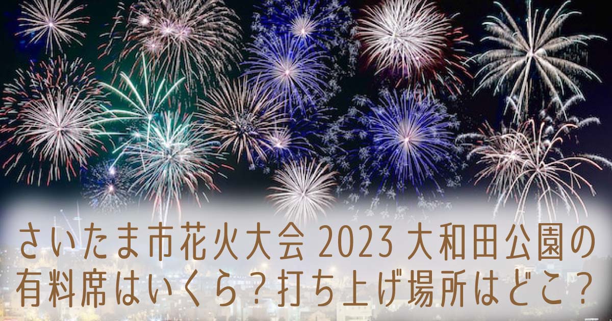 さいたま市花火大会2023大和田公園の有料席はいくら？打ち上げ場所はどこ？の記事のタイトル画像