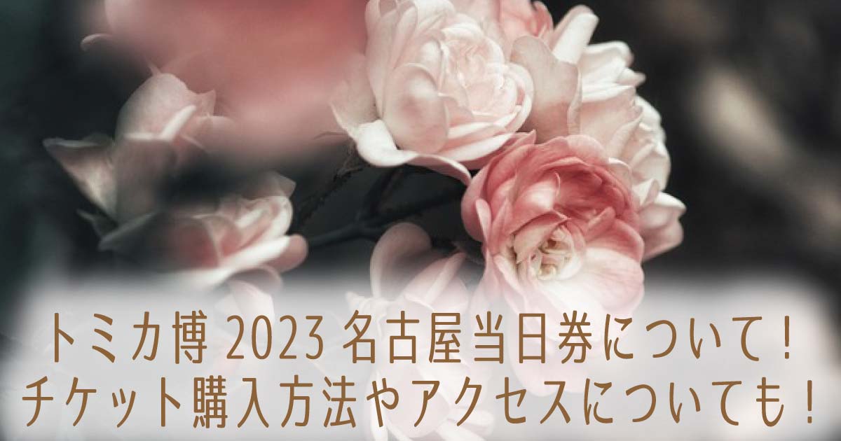 トミカ博2023名古屋当日券について!チケット購入方法やアクセスについても!の記事のタイトル画像